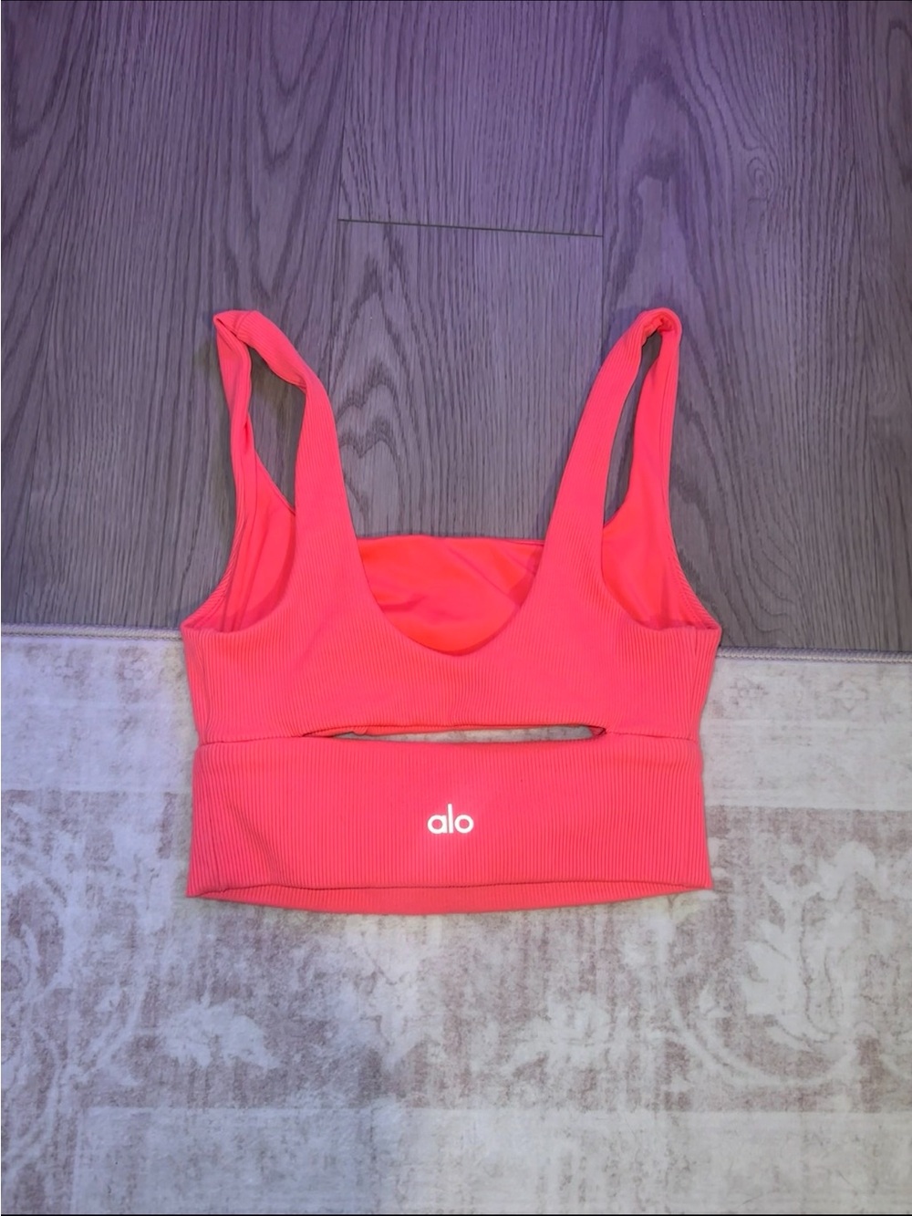 ALO Yoga Ribbed Cutout Sports Bra
